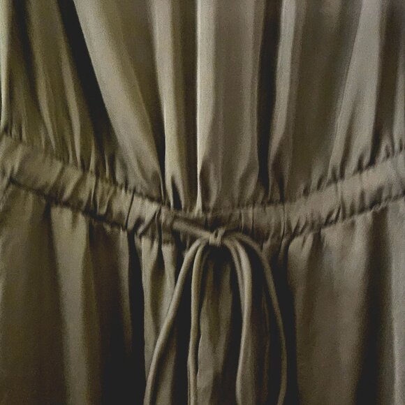 Vici Black Strapless boho wide leg pockets jumpsuit Romper Silky L - Picture 10 of 16